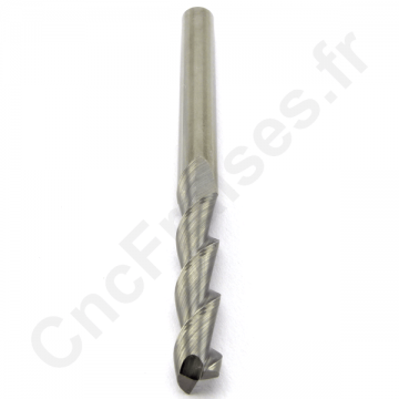Fraise carbure 2 dents helicoidale speciale Alu 6mm série longue Fraise carbure 2 dents helicoidale speciale Alu 6mm série longue