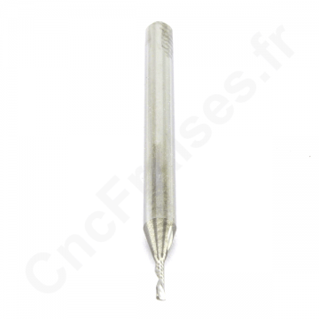 Fraise carbure 1 dent coupe a gauche 1mm lc 4mm Fraise carbure 1 dent coupe a gauche 1mm lc 4mm