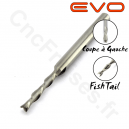 Fraise 2 dents downcut FishTail diamètre de coupe 2mm longeur utile 12mm queue 3.175mm EVO