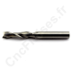 Fraise 2 dents helicoidale fishtail carbure - diametre coupe 6mm - longueur utile 25 mm - queue 6mm - fraisage Trovidur.