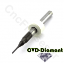 Fraise coupe diamant carbure CVD-D 0.7mm LU 3.5mm Q 3.175mm