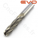 Fraise 4 dents ebauche bois Hémisphérique 6 mm LU 25mm Q 6mm EVO