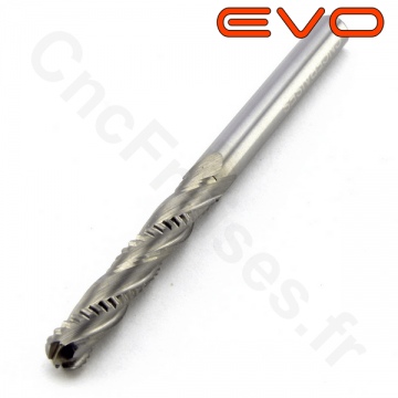 Fraise 4 dents ebauche bois hemispherique 4 mm LU 22mm Q 4mm EVO Fraise 4 dents ebauche bois hemispherique 4 mm LU 22mm Q 4mm EVO