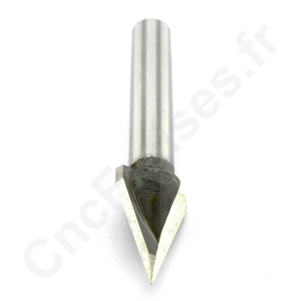 Fraise carving angle de 60° diamètre 16mm avec queue diamètre 6mm