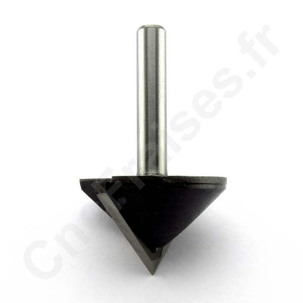 Fraise carving angle de 60° diamètre 16mm avec queue diamètre 6mm