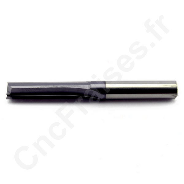 Fraise 2 dents droites carbure 6mm LU 25 mm Q 6 mm EVOBLACK