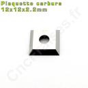 Plaquette carbure réversible 12x12x2.2mm