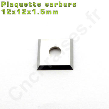 Plaquette carbure réversible 12x12x1.5mm