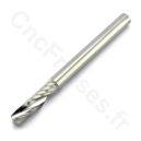 Fraise carbure 1 dent 3.17 mm longueur utile 12 mm