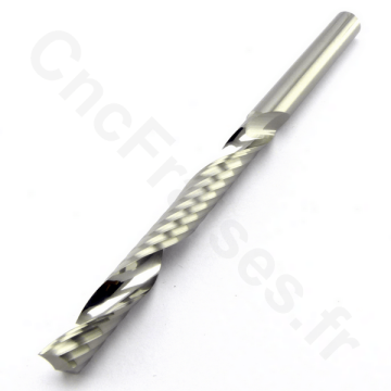 Fraise carbure 1 dent 6,00 mm longueur taillée 52mm Fraise carbure 1 dent 6,00 mm longueur taillée 52mm