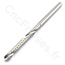 Fraise carbure 1 dent 3.175 mm longueur utile 33 mm queue 3.175 mm
