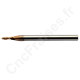 Fraise carbure 2 dents helicoidale revêtue TiSiN HRC45 Diametre 2 mm Queue 4 mm Matieres ferreuses