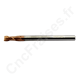 Fraise carbure 2 dents helicoidale revêtue TiSiN HRC45 Diametre 4 mm Queue 4 mm Matieres ferreuses