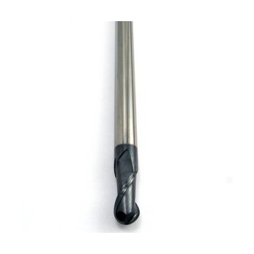 Fraise carbure TiAIN 2 dents hémisphérique 6.00 mm Extra Longue Fraise carbure TiAIN 2 dents hémisphérique 6.00 mm Extra Longue