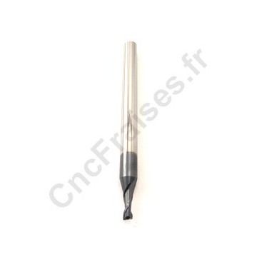 Fraise à chanfreiner 90°, diamètre 4 mm, 4 dents, carbure revêtu TiAlN, DIN  6527L