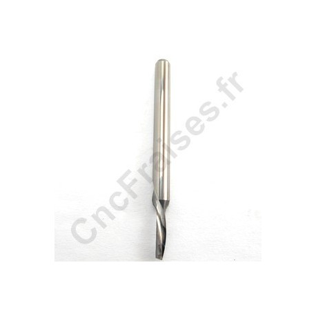 Fraise 2 dents 2D 3D V-Carving Inlay 10° Pointe 0.5mm Queue 6mm