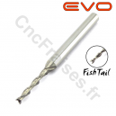 Fraise 2 dents FishTail 1.5mm LU 12mm Q 3.175mm EVO