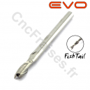 Fraise 2 dents FishTail 3.17mm LU 8mm Q 3.175mm EVO