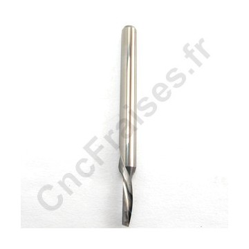 Fraise carbure 1 dent coupe a gauche 1.5mm lc 8mm Fraise carbure 1 dent coupe a gauche 1.5mm lc 8mm