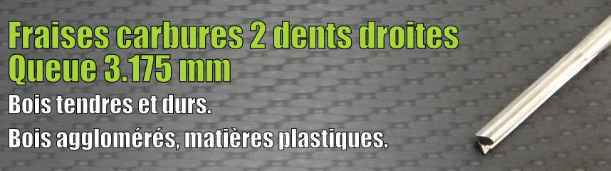  Carbures 2 dents droites