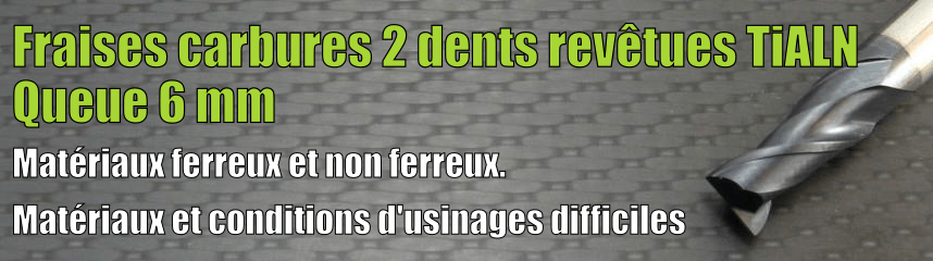 Carbure 2 dents Revêtues