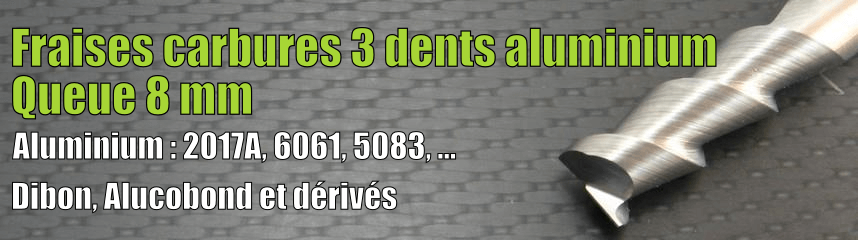 Carbure 3 dents Alu