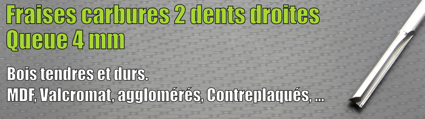 Carbures 2 dents droites