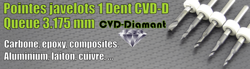 Pointes javelots 1 dent CVD-D